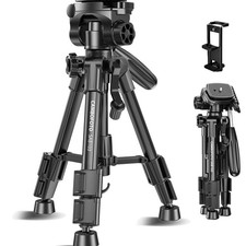 62cm kleines stativ, Kompaktes mini reisestativ mit iPad Clip, Leichtes Stati...