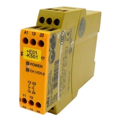 Pilz PNOZ X7 24VACDC 2n/o 774059 24 VAC/DC 50-60Hz Sicherheitsschaltgerät -used-