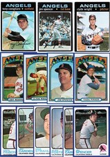 ANGELS 30 1970s Topps Baseball Card w/ AUTO AUTOGRAPHS  RC 1971 Supers 1976