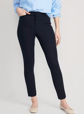  NWT Old Navy Pixie High Rise Pants Secret Slim Pockets Size 2 Navy Blue