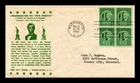 DR JIM STAMPS US COVER FOUR FREEDOMS FDC SCOTT 908 THERMOGRAPHED CACHET
