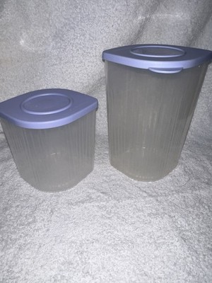 Tupperware Fresh N Cool Set 2  Medium & Large Containers Blueberry Mist Seals