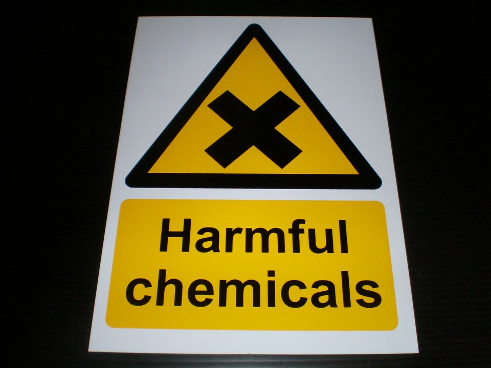 HARMFUL CHEMICALS sign or sticker hazard toxic substances danger warning