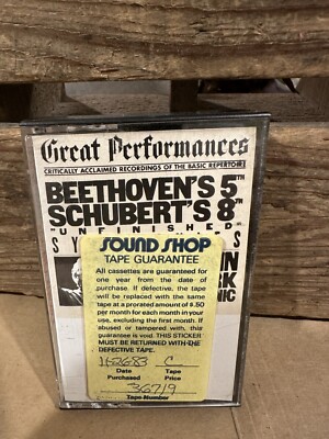 Beethoven Symphony 5 Schubert 8 Bernstein NY Philharmonic Cassette