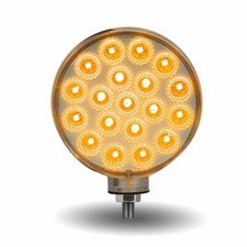 Clear Amberred Turn Marker Double Face Round Reflector Led Light - 38 Diodes