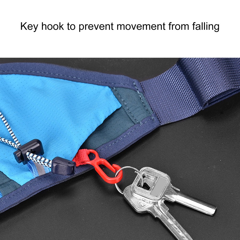 Sweat-Proof No-Slip Workout Belt Bag with Key Holder - Durable & Reusable