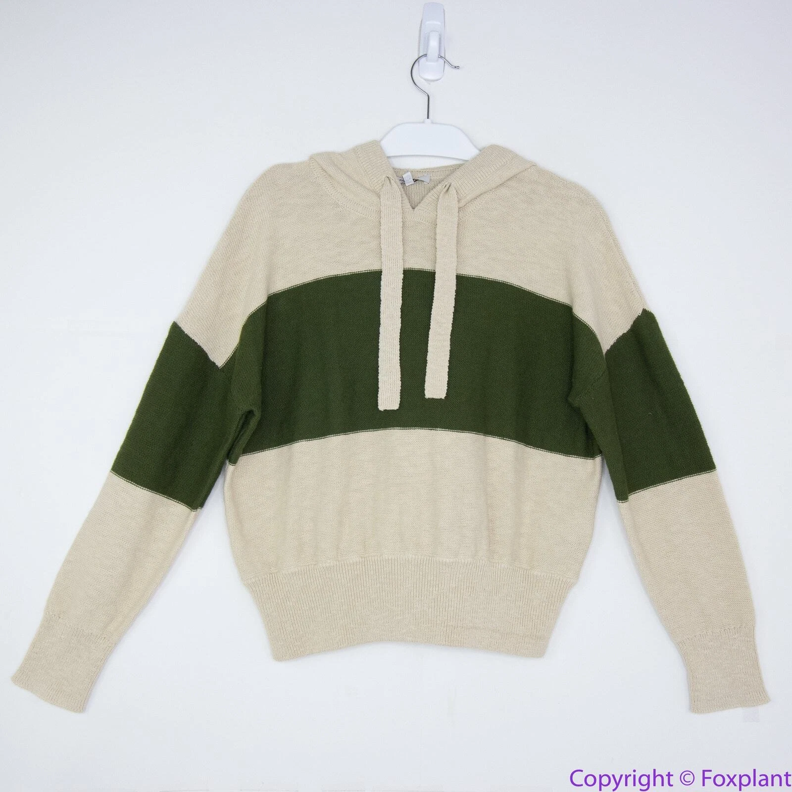 OFF WHITE NUOVO Madewell Clairview Felpa con Cappuccio in Colorblock S