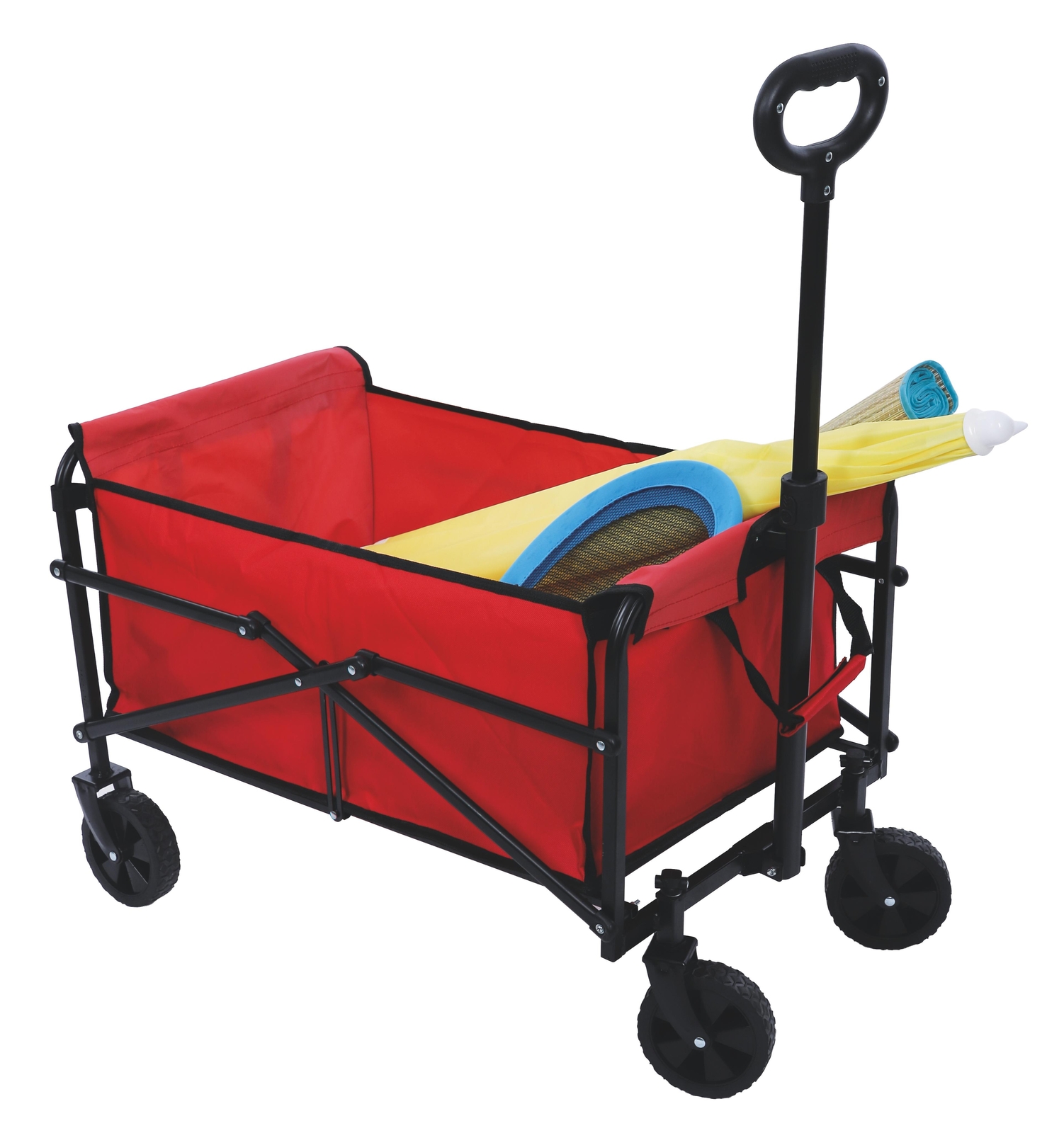 Chariot de camping pliant XL en acier noir pour pique-nique
