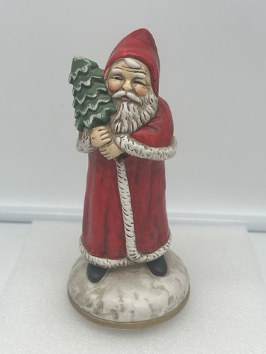 Vintage Lefton Belsnickel Santa Claus Musical Figurine 6.75" Made In Korea