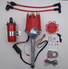 Ford Late Flathead 239 255 1949-1953 Red Small Cap Hei Distributor 45k V Coil