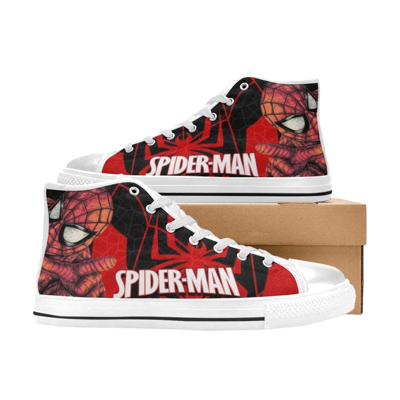 Spiderman Custom Sneakers High Top Men's Athletic Shoes Canvas