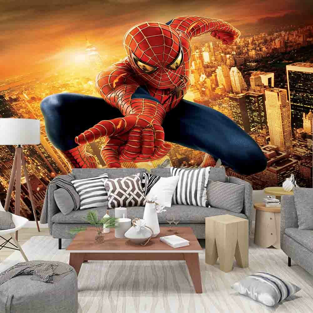Spider Man Sunset Full Wall Mural Photo Wallpaper Printing 3D
