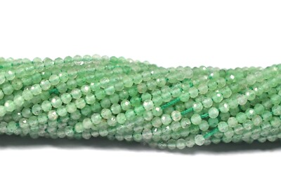 A+ Natürlicher Grüner Aventurin Mikro Facettiert Rund Edelstein Perlen 2-3 mm...