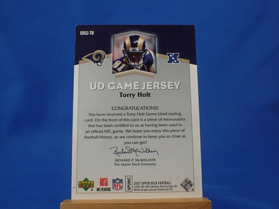 Torry Holt Upper Deck 2007 UD Game Jersey - Image 2 of 2