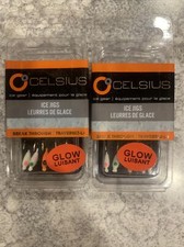 2 Packs 10 Total Pieces Celsius Glow Ice Fishing Jigs