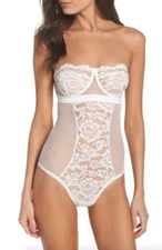 ELSE Petunia White Strapless Underwire Corsette Women's Bodysuit Size XS L55938