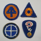 WW2 Era U.S Army patches Badges x 4. Joblot Badge Patch. Insignia Formation. L10