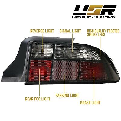 USA Ship Euro Black Smoke Rear Tail Light Set For 1996-1999 USA Ship Euro Black Smoke Rear Tail Light Set For 1996-1999