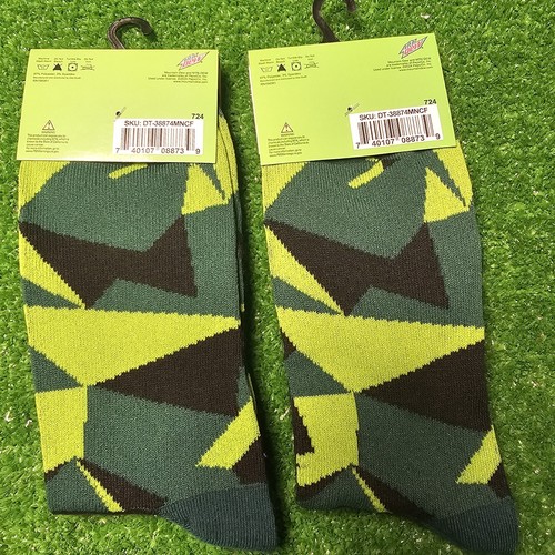 NUEVOS 2 pares - Calcetines Mountain Dew Crew Adulto Talla 6-12 - Imagen 3 de 4
