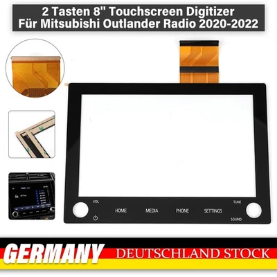 8" Touchscreen Glas Digitizer 2 Knöpfen Für Mitsubishi Outlander Sport ASX 19-21 - Bild 1 von 4