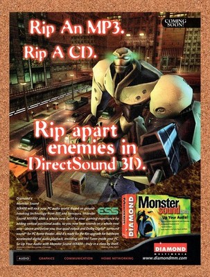1999 Slave Zero Diamond Monster Sound Original Advertisement / Retro Promo v3