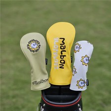 Malbon Golf Club Headcovers Sunflower, Wood Driver Hybrid Putter Mallet