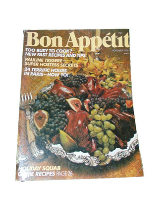 Bon Appétit Magazine November 1976 Vintage Fair Condition Worn Corners