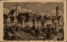 Rothenburg ob der Tauber Germany vintage postcard c831