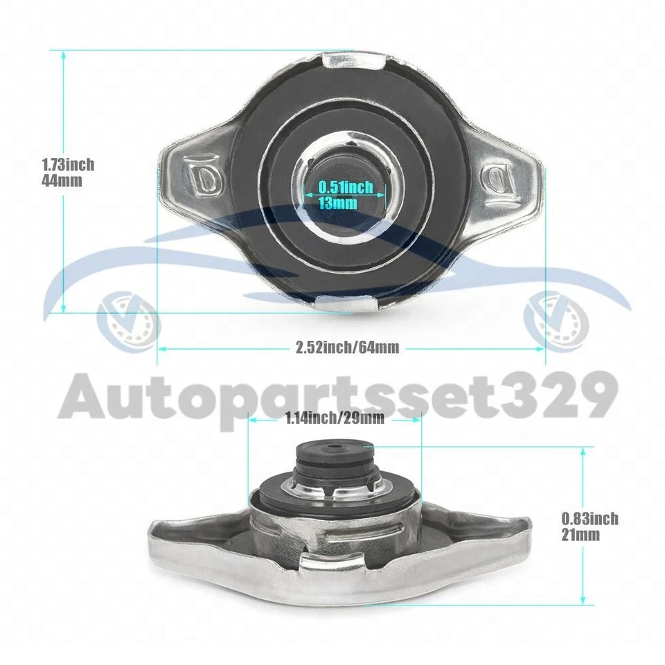 10PCS Radiator Cap 108KPa 16401-20353 Replacement Toyota 2001-2017 Camry Corolla - Image 4 of 4