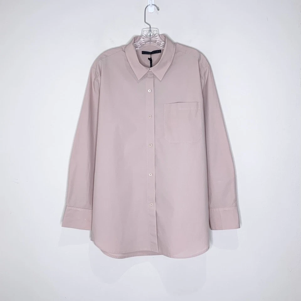 Jenni Kayne The Boyfriend Shirt (Sz M) Oversized Button Down Blush - Image 4 of 4