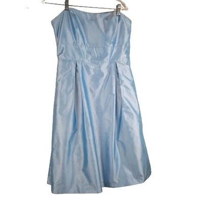 #ad JENNY YOO Dress 10 Blue Formal Wedding Cocktail Shangtung Silk $51.50