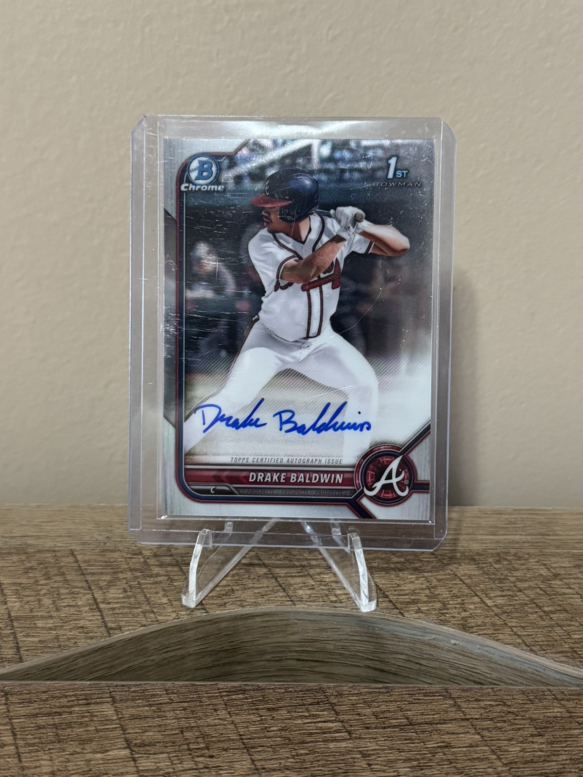 2022 Bowman Draft Chrome 1st Drake Baldwin Auto Braves #CDA-DBN B A57
