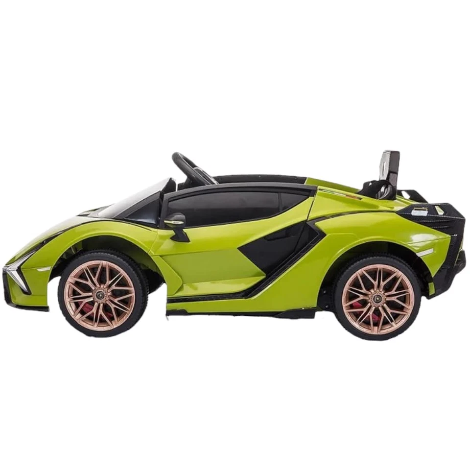Auto Elettrica Per Bambini Giaquinto 12V Lamborghini Sian Verde - Immagine 3 di 4