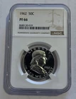 1962 NGC PF66 Franklin Half Dollar 50c US Mint Silver Proof