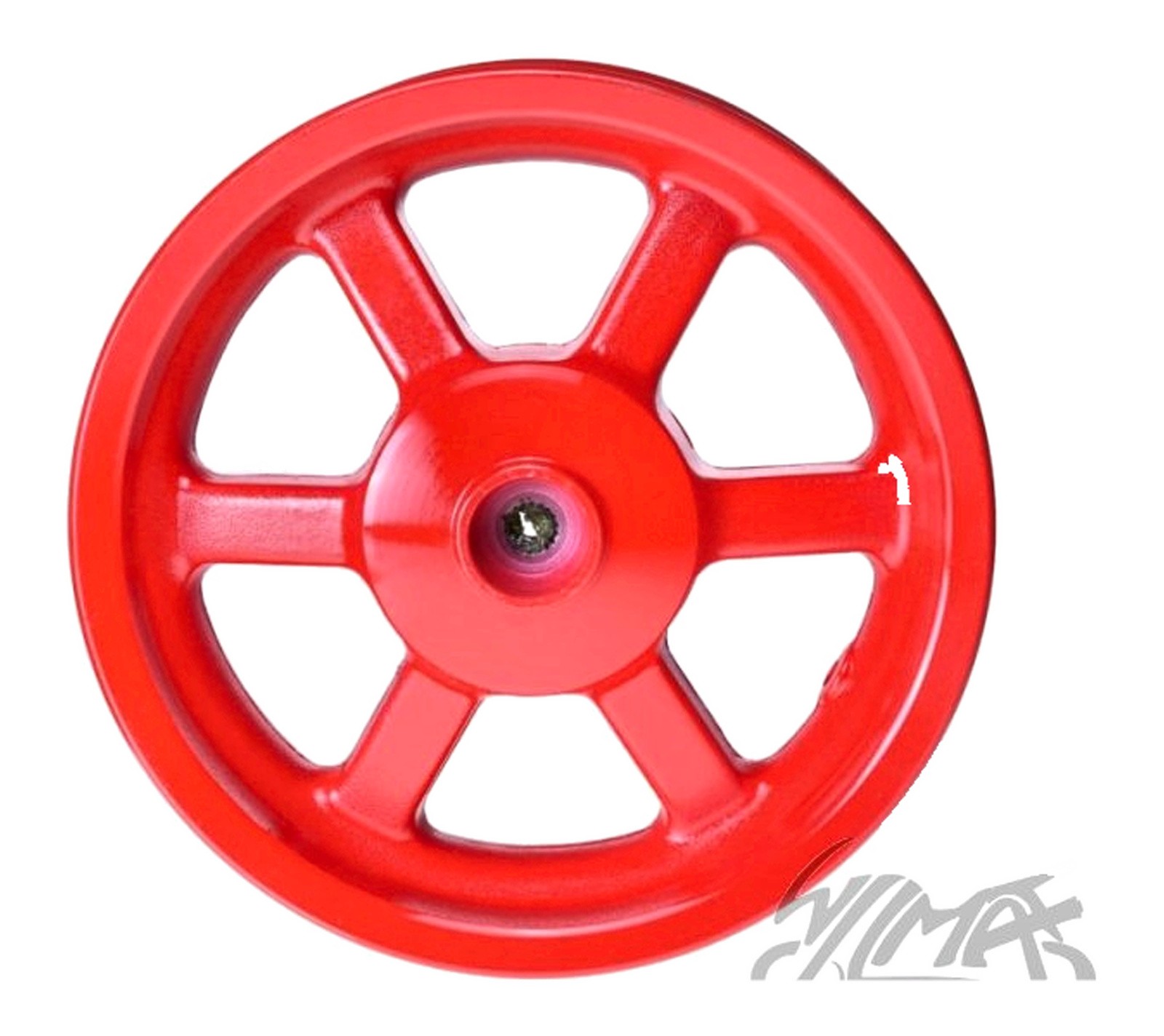Jante 12x3.50 arrière CPI OLIVER 50 2T RED roue scooter alu