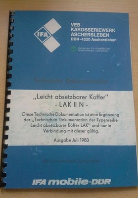 NVA RARE MANUAL ON THE LAK 2 N CASE,IFA W50,URAL,L60,KRAZ,UAZ,ROBUR 