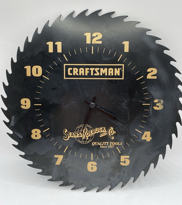 Craftsman saw blade clock Sears Roebuck & Co 10