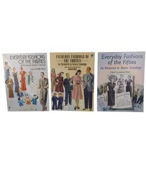 Vintage Fashion Book Lot 1930s 1940s 1950s Sears Catalog Clothing Style Set