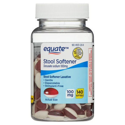 Equate Stool Softener Laxative Softgels for Constipation 140 count