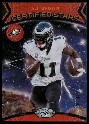 2024 Panini Certified - Certified Stars A.J. Brown #14 Mirror Orange /149