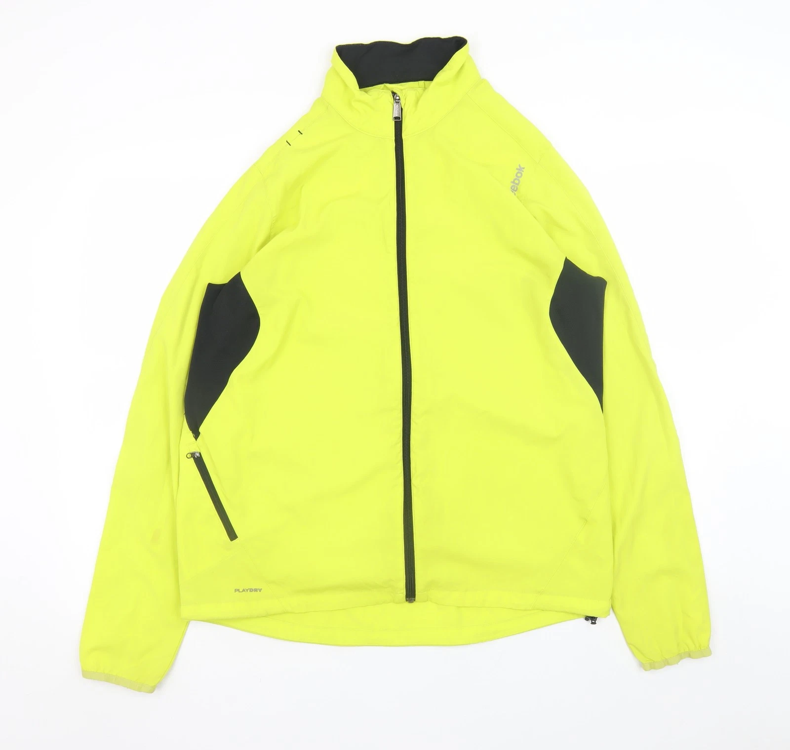 Reebok Men's Yellow Windbreaker Jacket M Athletic Fit