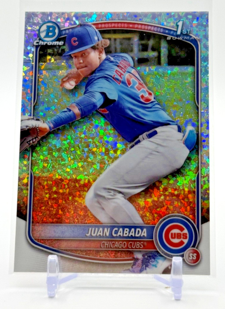 2025 Bowman 1st Chrome MINI DIAMOND REFRACTOR Juan Cabada Chicago Cubs #BCP-207