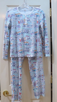 SOLD OUT & DISCONTINUED WOMEN ROLLER RABBIT PARIS MONKEY 2 PC PAJAMA SET XS