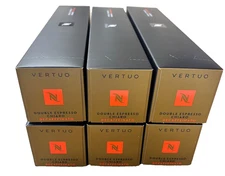 Nespresso Vertuo Double Espresso Chiaro Decaffeinato Pods Brews 2.7 oz 6 Sleeves