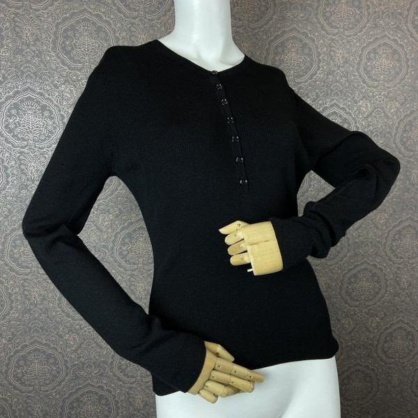 Women Allude Sweater Black Wool 38