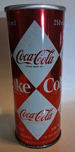 Vintage Steel 250ml Coca Cola Can From Japan.( Empty)