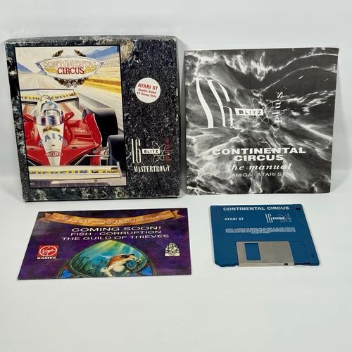 Continental Circus Atari ST Floppy Disk by Mastertronic 16 Blitz Plus