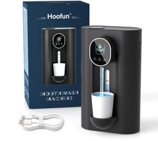 Hoofun Automatic Mouthwash Dispenser for Bathroom,18.26Oz Wall Mounted Black
