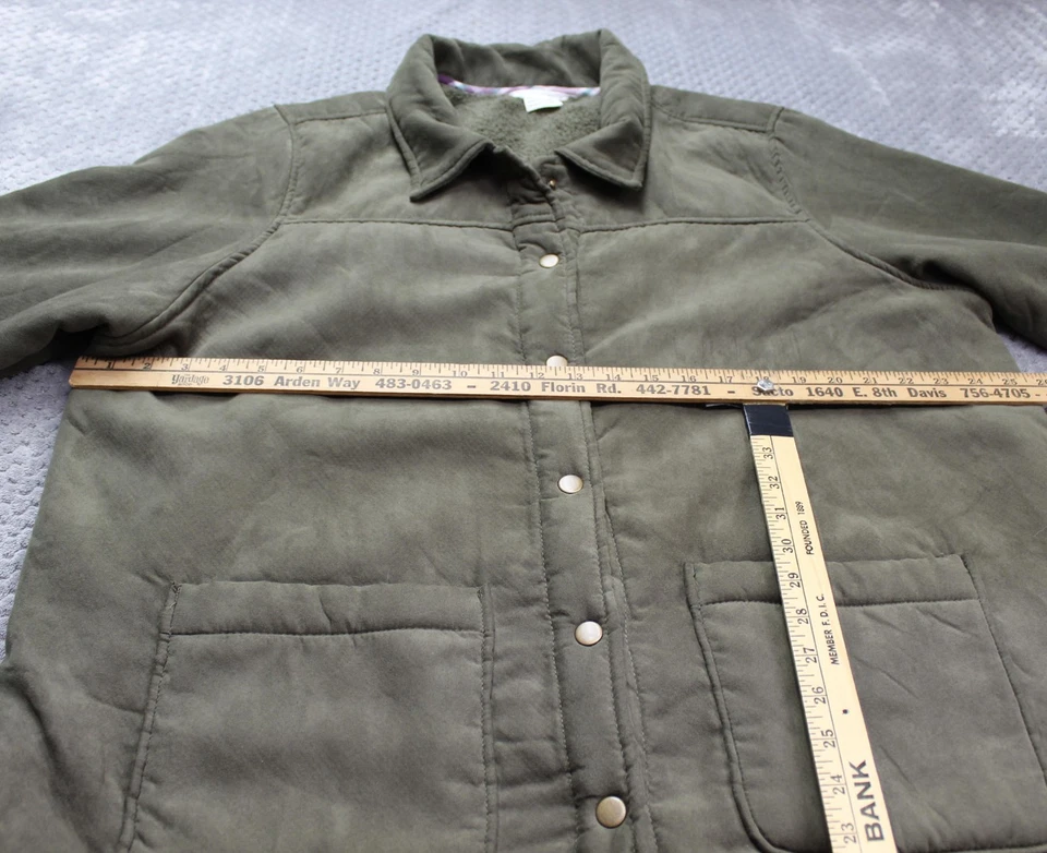 Boston Traders Jacket Mens 2XL XXL Green Sherpa Lined Faux Fur Utility Coat Warm - Image 4 of 4