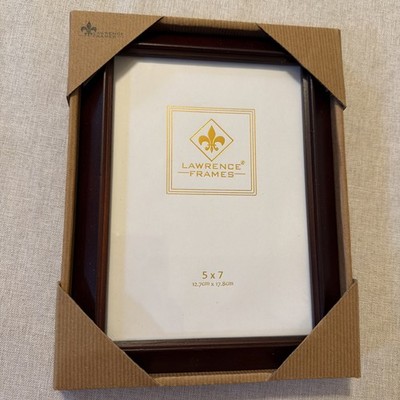NEW Lawrence Frames Walnut Color 5x7 Hang Or Stand